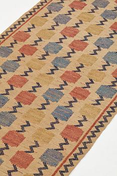 Märta Måås-Fjetterström, A TEXTILE, "Skaftblomman", flat weave, ca 192 x 76 cm, signed MMF.