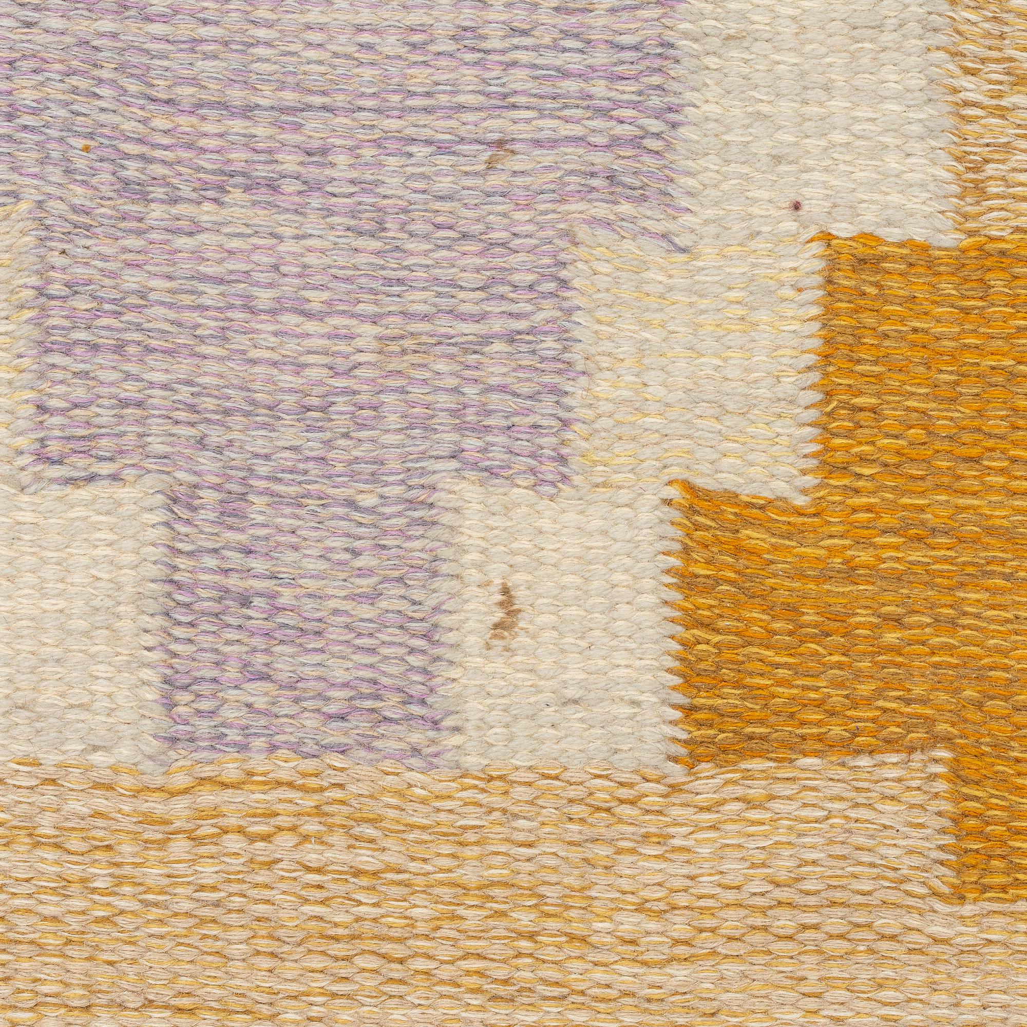 Ingegerd Silow, a flat weave rug, 200 x 138 cm.