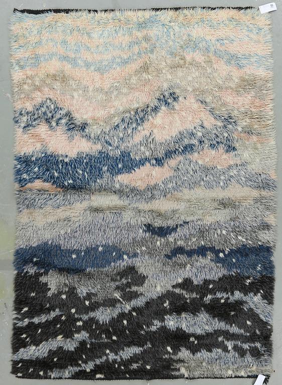 MATTA, rya. Signerad RB (Rut Beskow) och daterad -70 (1970). Ca 203x140 cm.