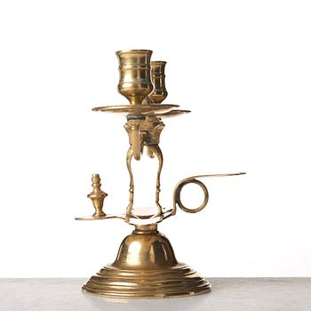 NATTLJUSSTAKE, för två ljus, senbarock, 1700-talets början.