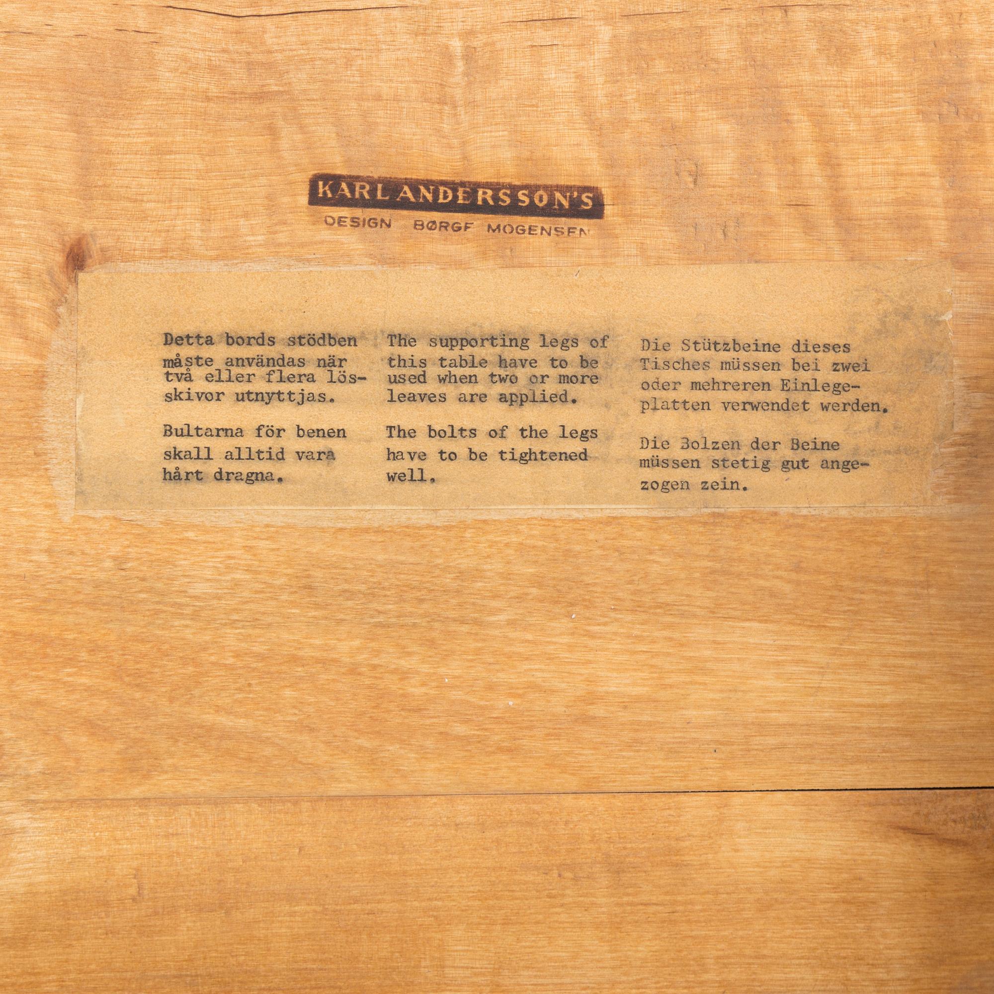 BØRGE MOGENSEN, a 'Öresund' dining table, Karl Andersson, Denmark.