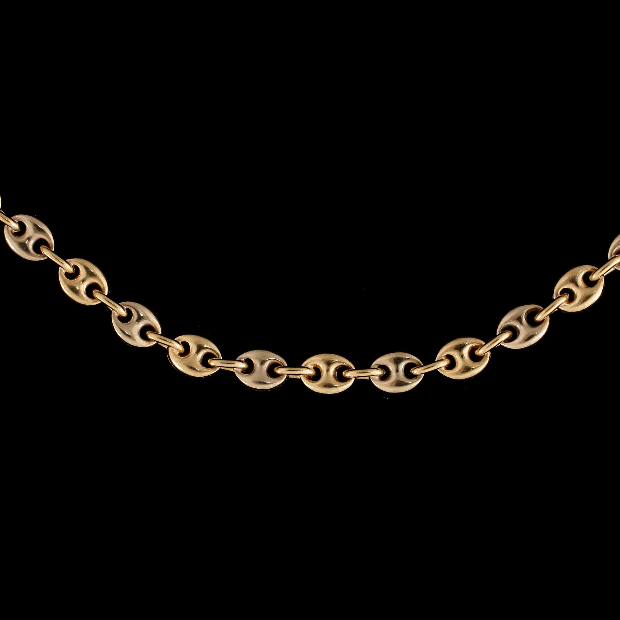 HALSKEDJA, guld 18 K, Balestra, 1900-talets andra hälft. Vikt ca 44 gram.