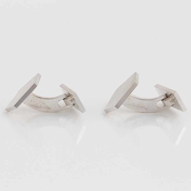 Wiwen Nilsson, a pair of sterling silver cuff-links, Lund, Sweden 1953.