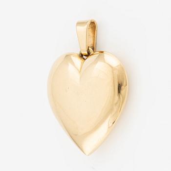 Pendant, in the shape of a heart, 18K gold,