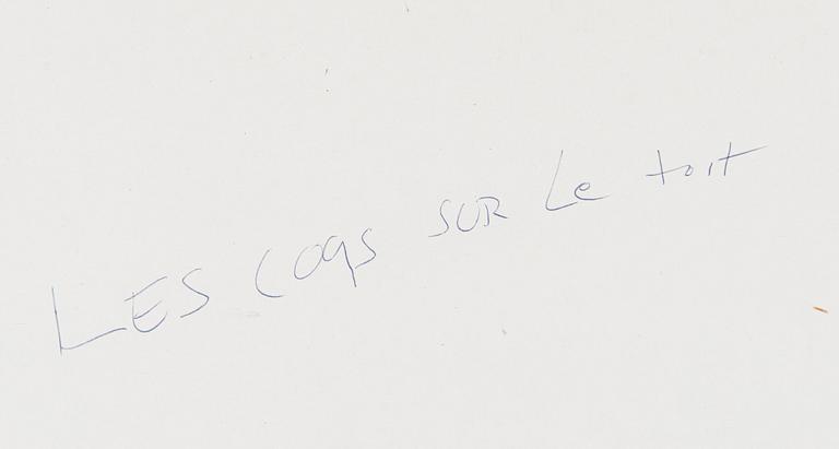 Marc Chagall, "Les coqs sur le toit".