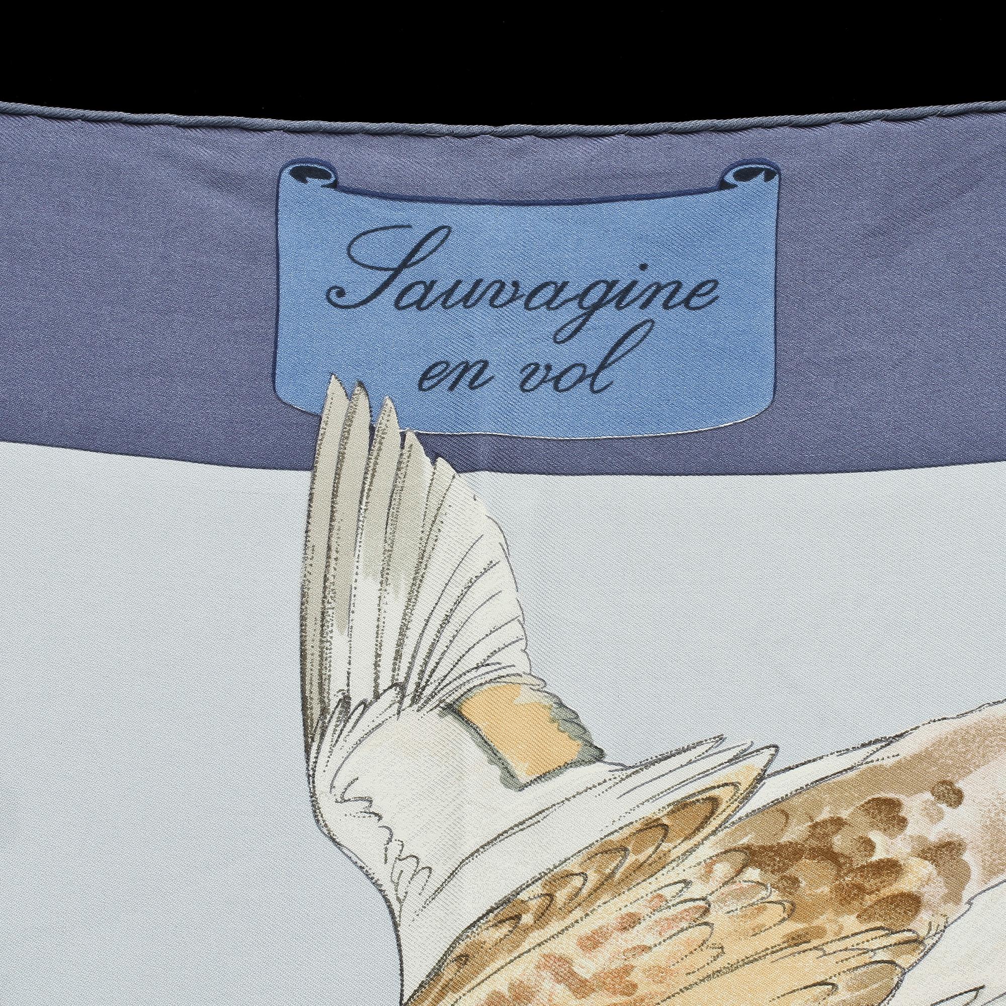 SCARF, siden, "Sauvagine de Vol", design Carl de Percevaux, Hermès, Paris.