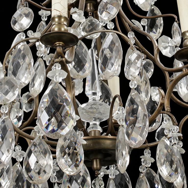 LJUSKRONA, barockstil, 1900-talets första hälft, höjd 75cm.