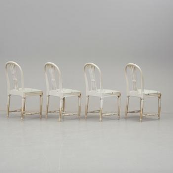 STOLAR, 4 st, "Axet", gustaviansk stil, Bodafors, 1900-talets andra hälft.