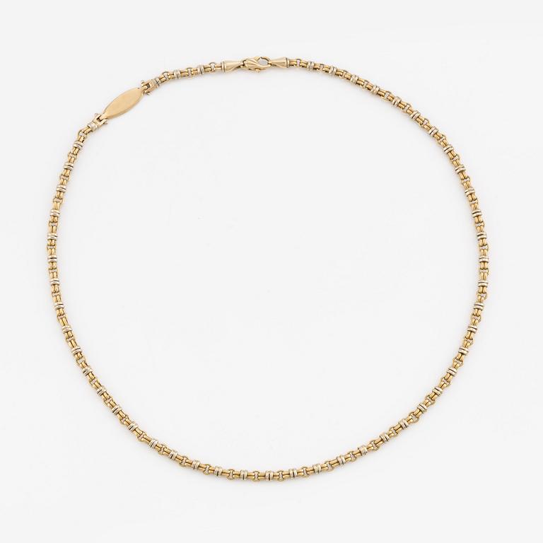 Collier, 18K guld, Italien.