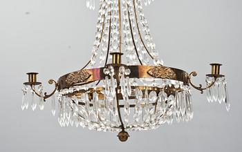 LJUSKRONA, empirestil, 1900-talets första hälft. Höjd 70 cmm.