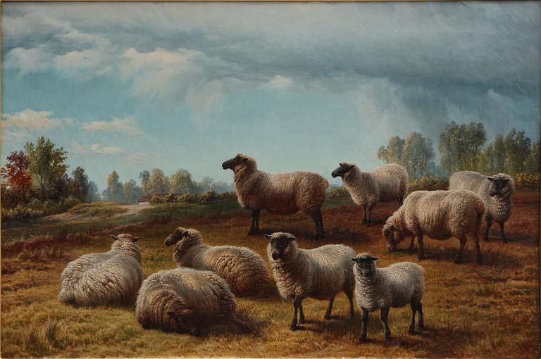 CHARLES JONES, tillskriven, olja på duk, monogramsign, a tergo dat 1889.