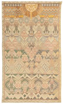 478. Anna Ankarcrona, VÄVD TAPET. Gobelängteknik. 251 x 148,5 cm. Signerad och daterad LICIUM 19. krönt AA -12 BC. KW. FE.