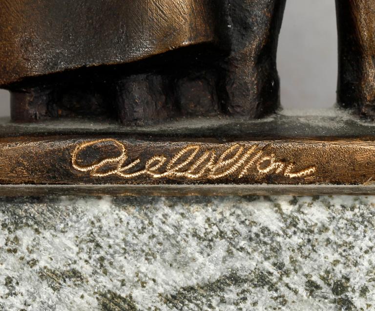 AXEL OLSSON, skulptur, brons. Signerad.