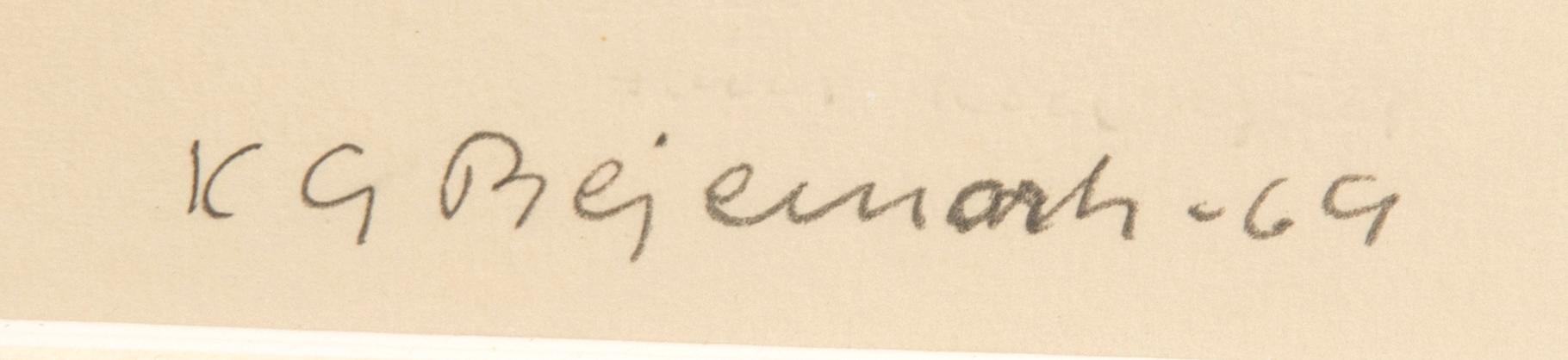 KG Bejemark, blandteknik signerad och daterad 69.