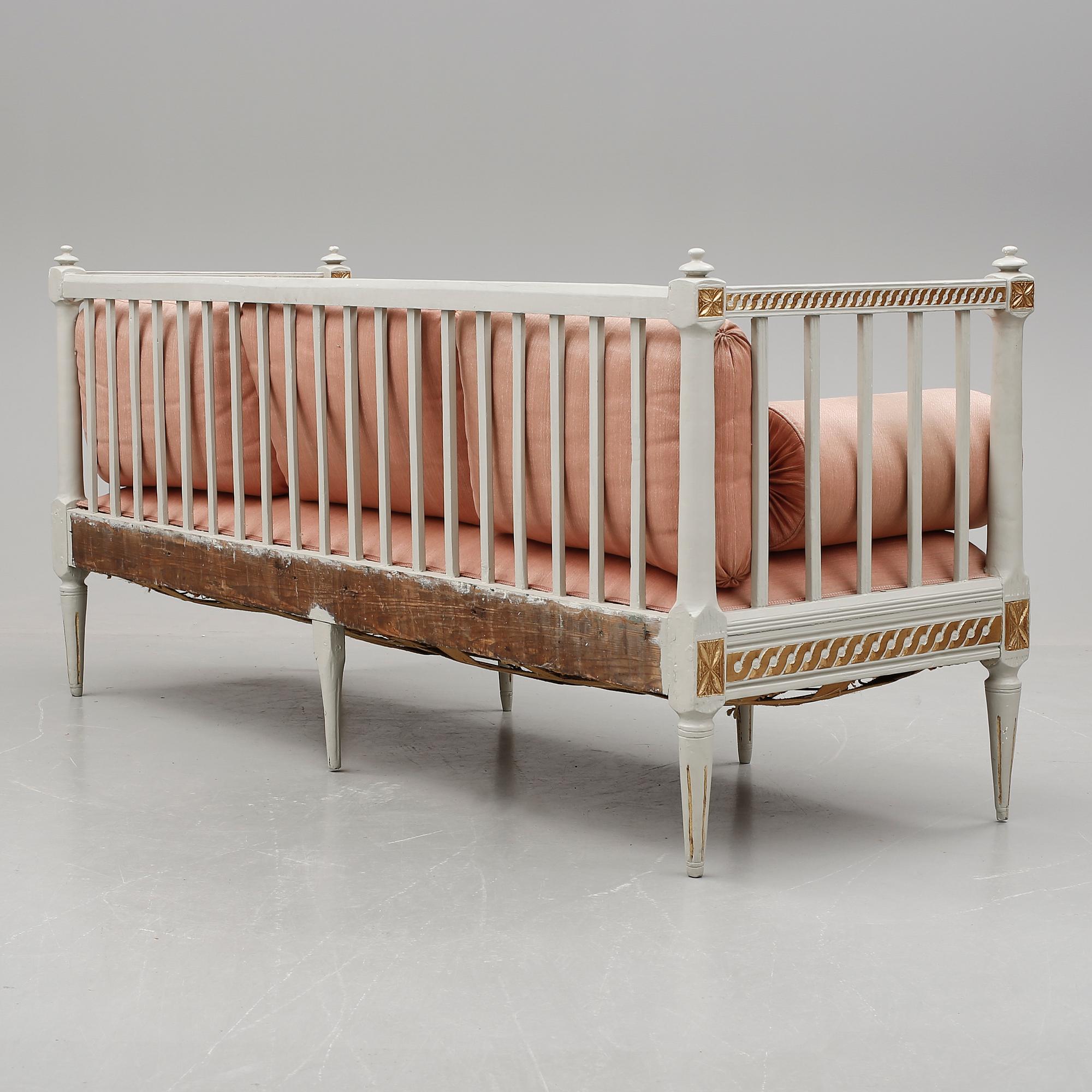 SOFFA, gustaviansk, omkring år 1800.