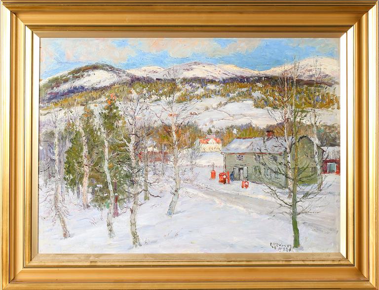 ANTON GENBERG, olja på pannå, signerad 1938.