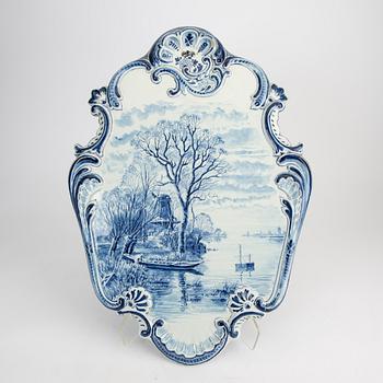 A delft faiance wall relief 20th century.