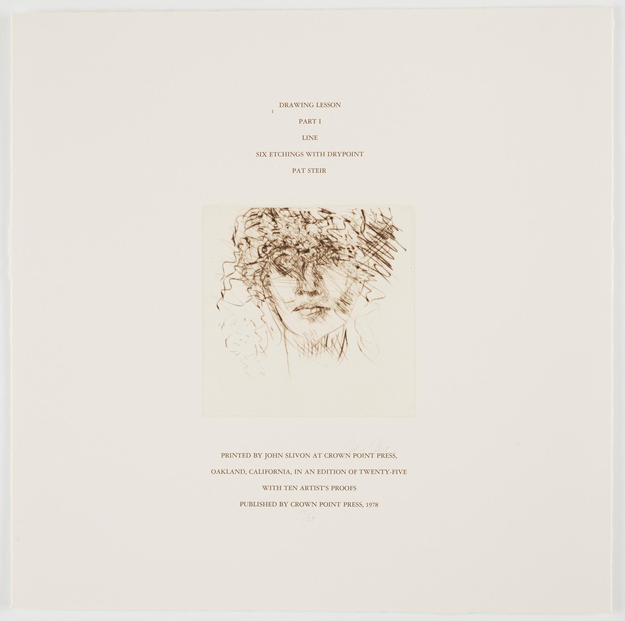 Pat Steir, Portfolio "Drawing lesson Part I - Line".