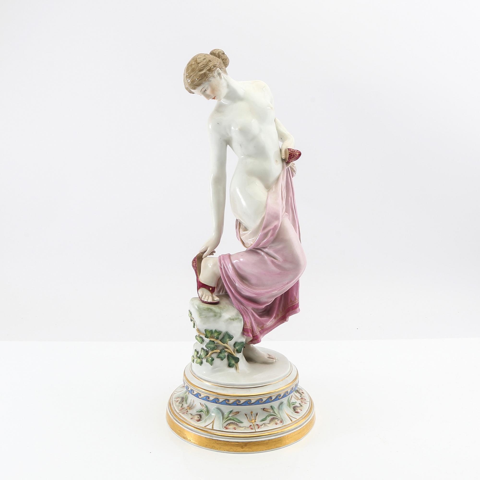 Robert Ockelmann figurin Meissen ca 1880-1903 porslin.
