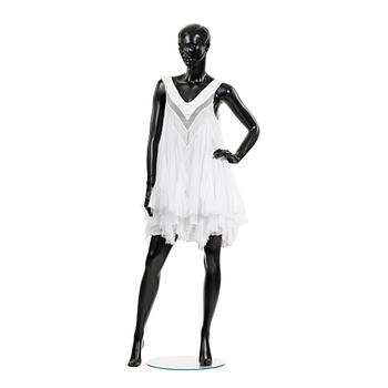 428. BALMAIN, a white silk dress.