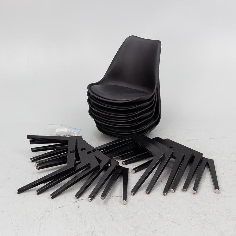 Chairs, 8 pcs, contemporary production.
