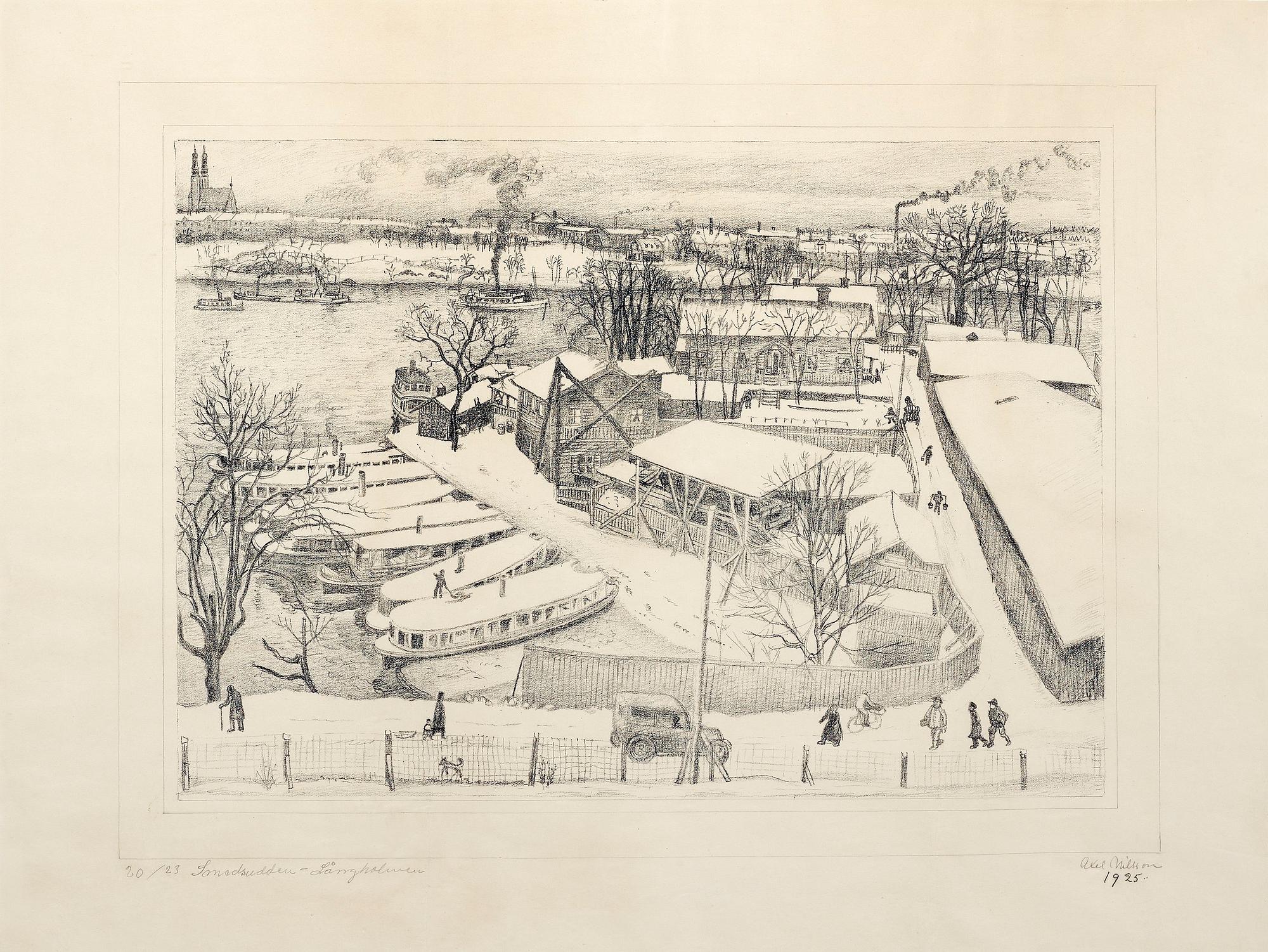 AXEL NILSSON, litografi, numr 20/23, sign och dat 1925.