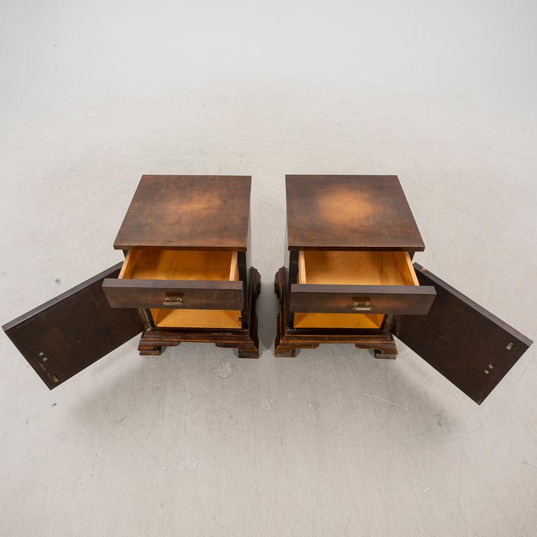 A pair of Art Deco  bedside tables first half of the 20th century.