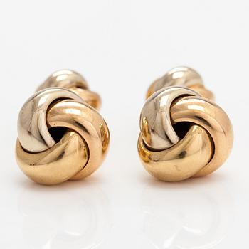 Cartier, A pair of 18K gold "Trinity" cufflinks. Marked Cartier M03073.