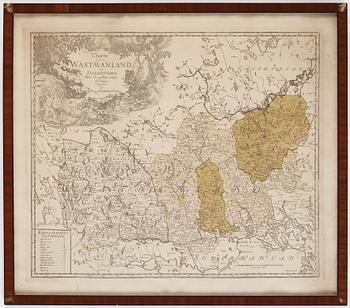 Karta, "Charta öfver Wästmanland och Fierdhundra", omkring år 1800.
