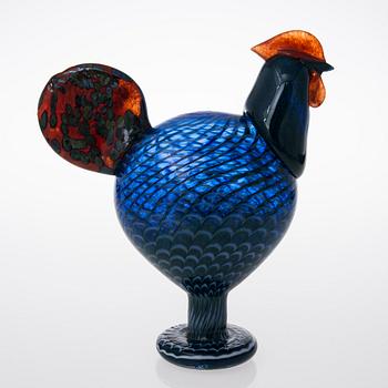 A glass bird signed O. Toikka, Nuutajärvi.