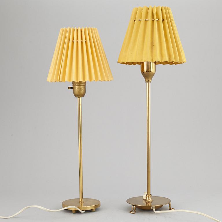 Two table lamps, 20th Century. One marked Svenskt Tenn, 2552.