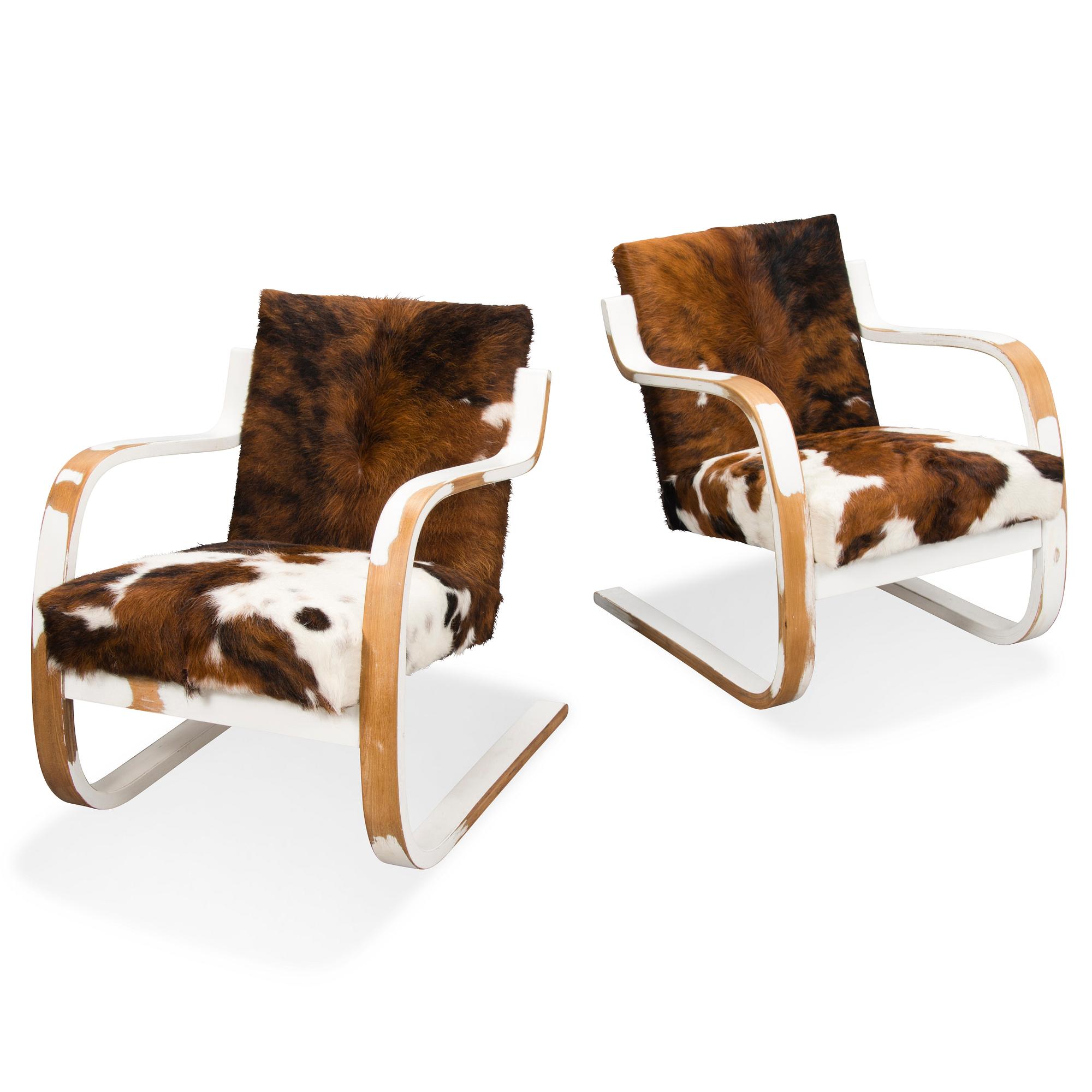 Alvar Aalto, nojatuolipari, malli 34/402,  O.Y. Huonekalu- ja Rakennustyötehdas A.B. 1950-luku.