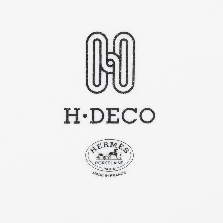 Hermès, serving platter, "Grand Plateau Rond H Deco".