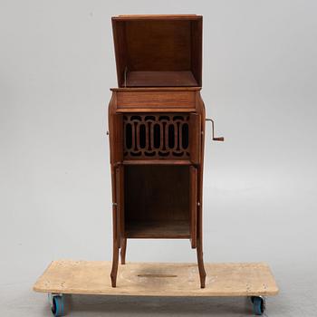 A grammophone cabinet, early 20th Century.
