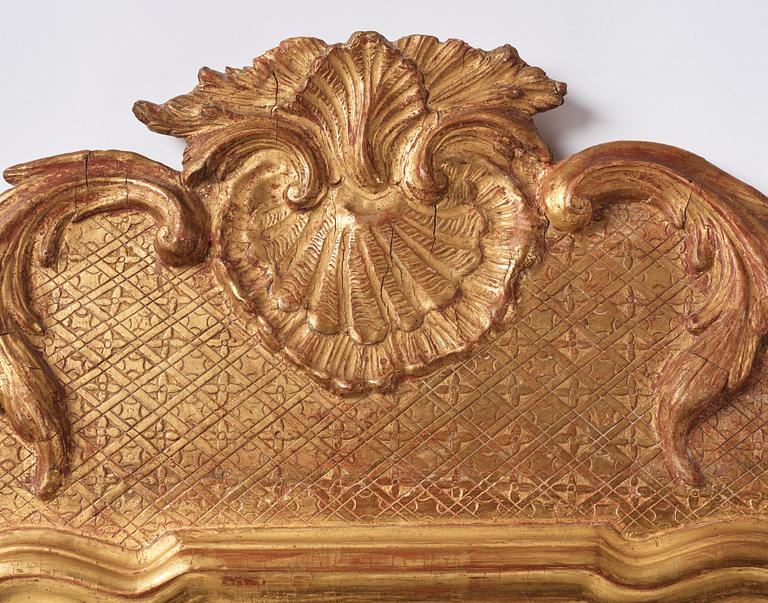 A North European late Baroque mirror, first part of the 18th century.