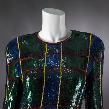An Escada Couture sequin dress, size 38.