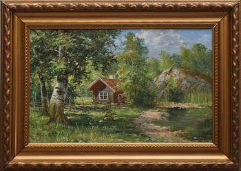 ANSHELM DAHL, olja på duk, signerad.