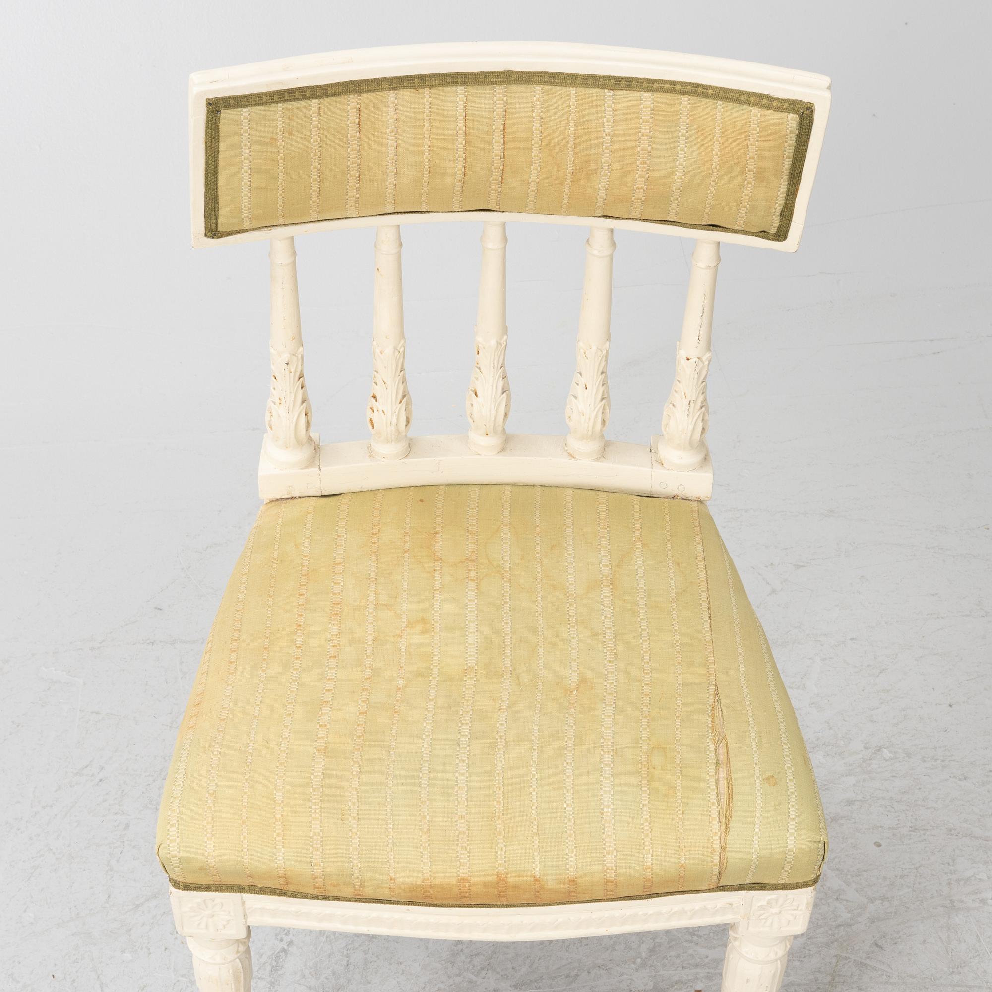 Chairs, 12 pcs, Gustavian, circa 1800.