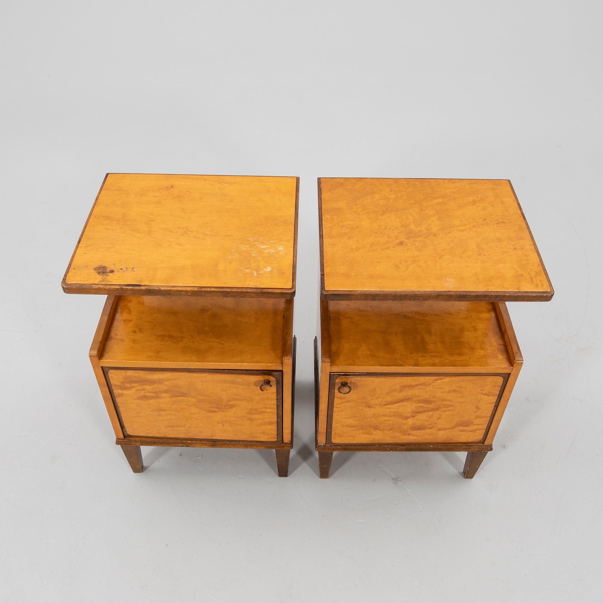 Sängbord ett par Bodafors 1940-tal.
