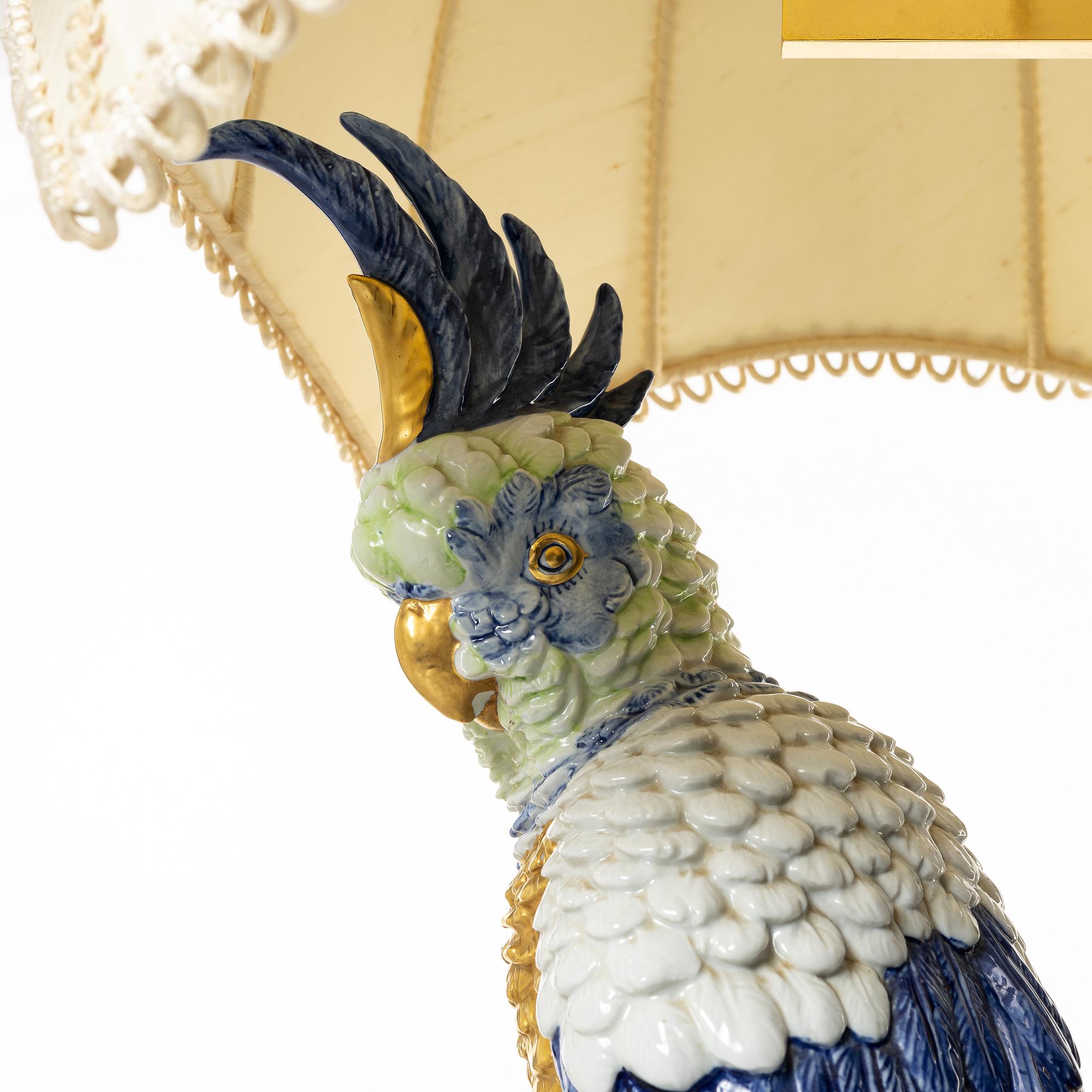 Bordslampa, Società Porcellane Artistiche, Florens, Italien, sent 1900-tal.