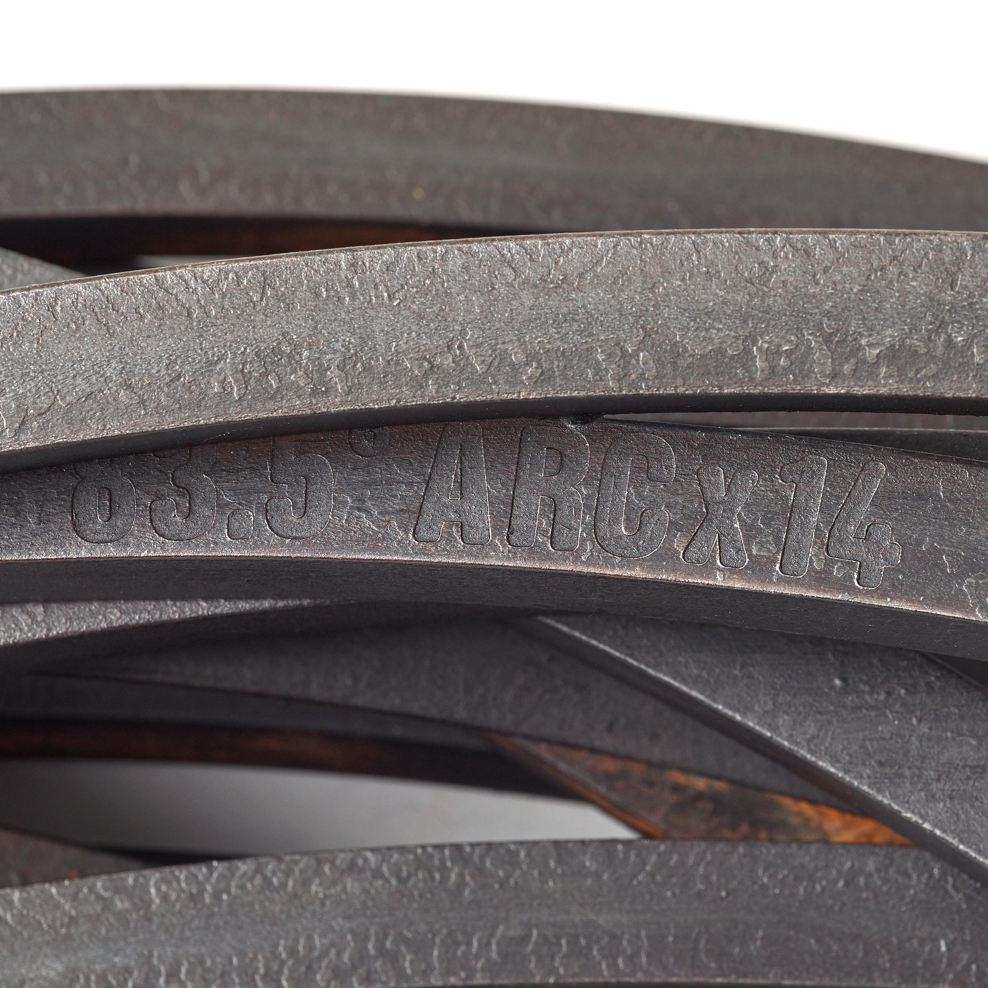 Bernar Venet, "Arcs in Disorder: 83.5 Arc x 14".