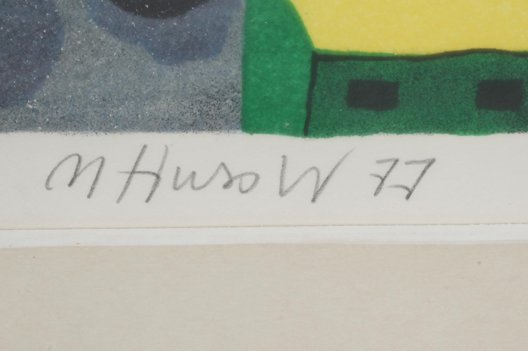 MONA HUSS WALLIN, färglitografi, signerad, daterad 77 och numrerad 389/460.