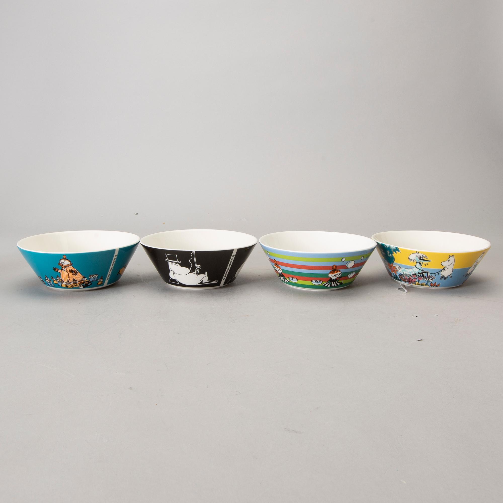 MUMIN SERVISDELAR, 19 delar, porslin, Moomin Characters, Arabia, Finland.