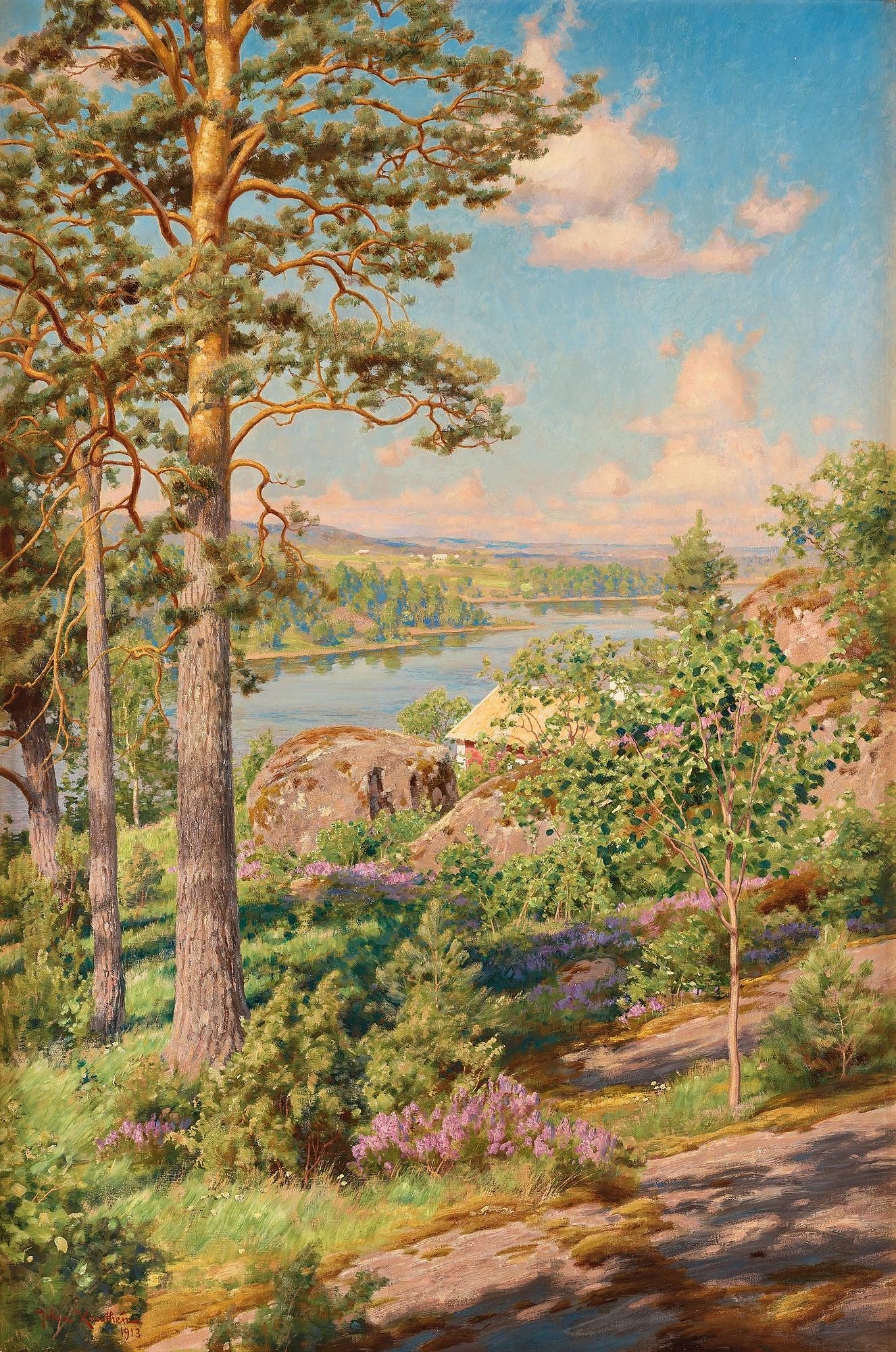 Johan Krouthén, Swedish summer landscape.