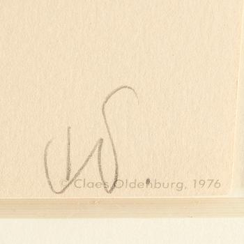 CLAES OLDENBURG, lithograph, 1976, signed in pencil and numbered 30/75.
