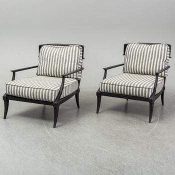 A pair of Restoration Hardware easy chairs, 21st Century.