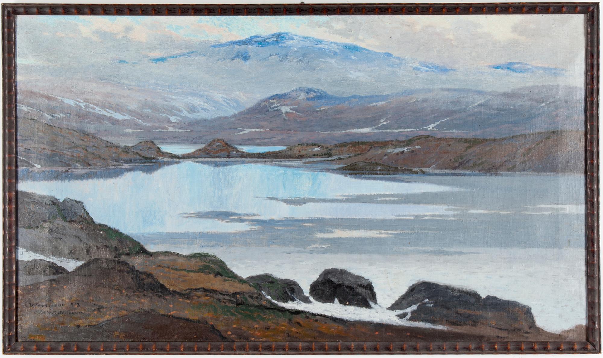OLOF WALFRID NILSSON, oil on canvas, signed Olof W. Nilsson and dated Wassijaur 1913.
