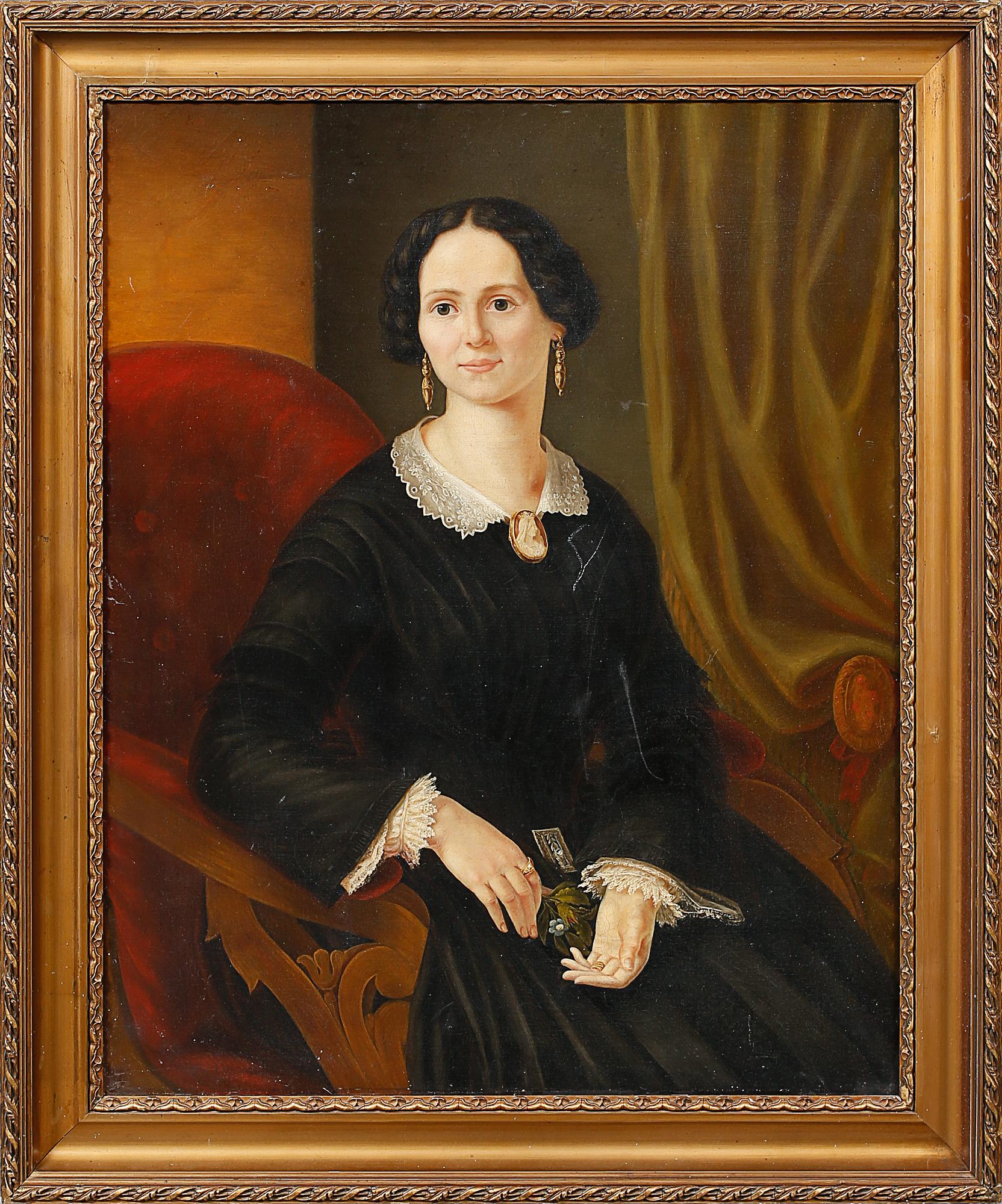 OKÄND KONSTNÄR, olja på duk, osignerad, omkring sekelskiftet 1900.