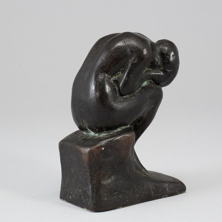 HALVAR FRISENDAHL, sculpture, bronze, signed and with foundry mark.