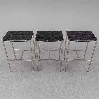 A set of three 'Klasen stool' bar stools, designed 2006 by Gordon Guillaumier for Minotti.